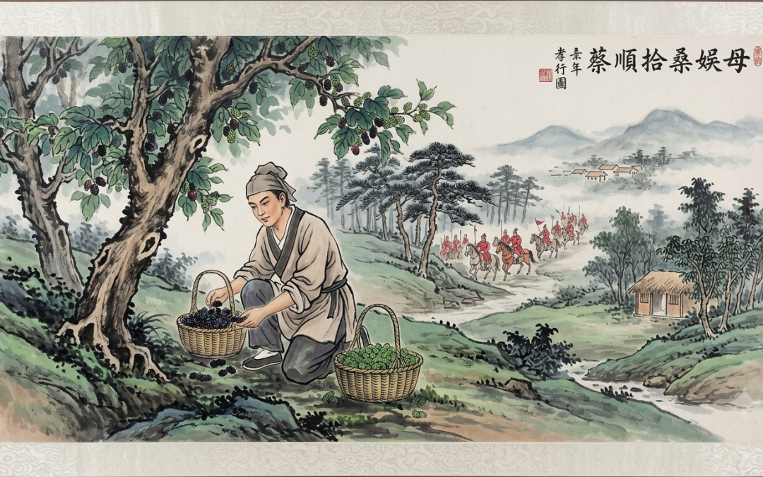 Cai Shun – Memilih Murbei untuk Ibunya