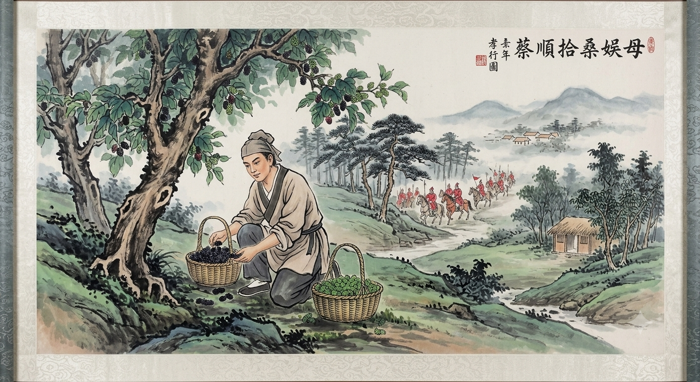 Cai Shun – Memilih Murbei untuk Ibunya