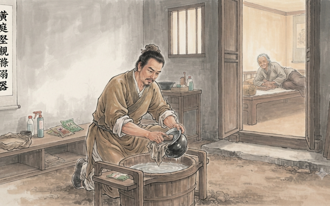 Huang Tingjian Membersihkan Pispot Ibunya