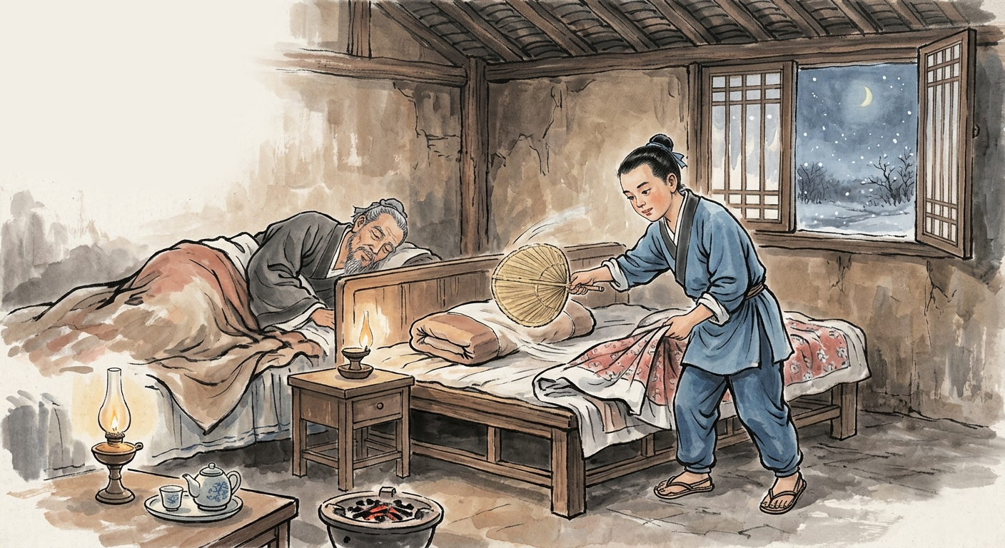 Huang Xiang – Menghangatkan Tempat Tidur Ayahnya